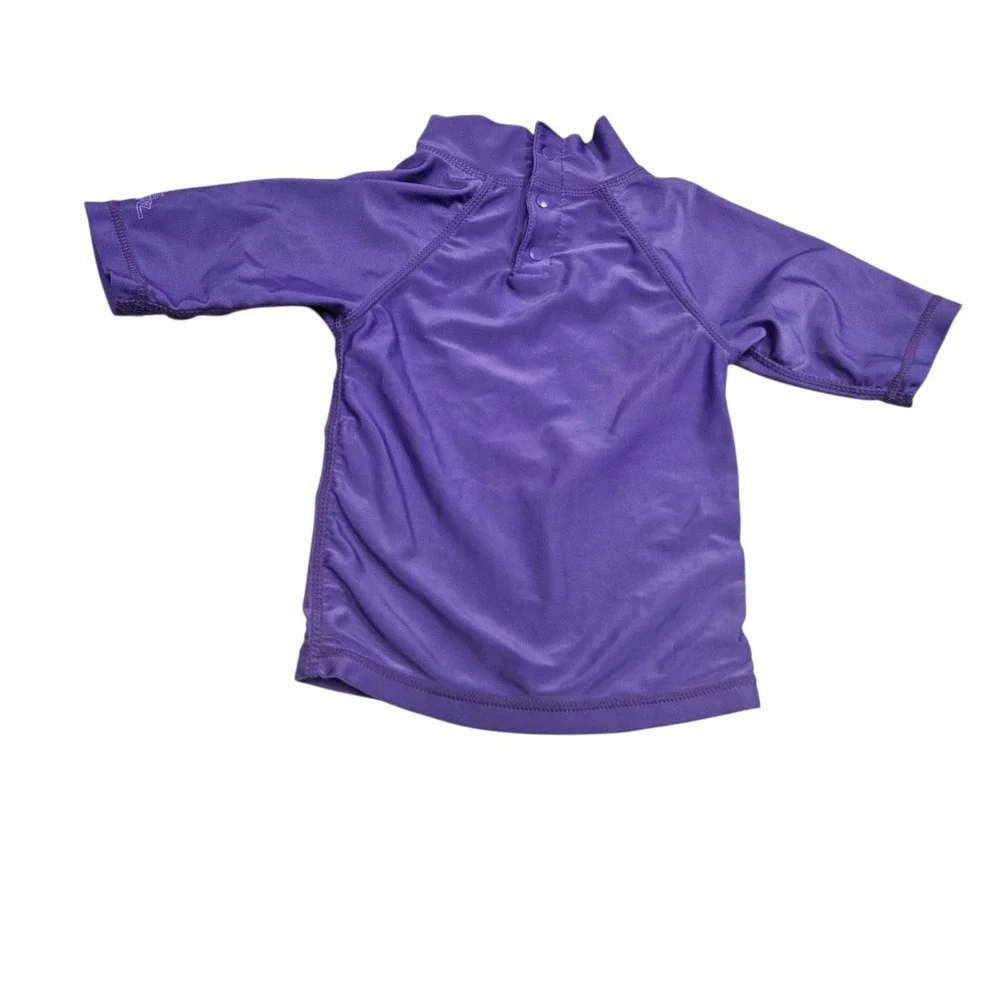 V Skinz UPF 50+ Sunwear Rash Guard Swim‎ Top 2T Purple Narwhal Starfish